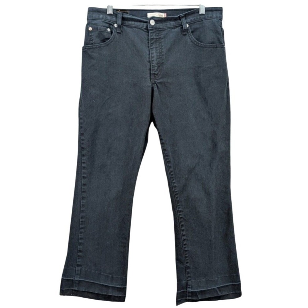 Levis 550 Relaxed Bootcut Jeans Women's Size 12S Mid Rise‎ Black Stretch Y2K 90s